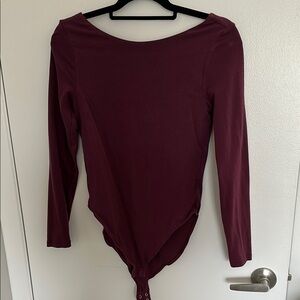 Women's Mauve Long Bodysuit
